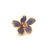 Celia Ring - Sortija Ajustable con Piedras Semi Preciosas y Cristales