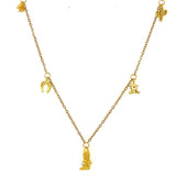 Cadena con Bota, Herradura y Cactus dorada - Cowgirl Dreams Chain