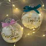 Adorno de Navidad Personalizado Relleno de Perlas
