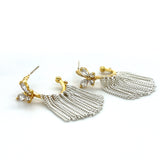 Pantallas de Argolla con Cadenas, Mariposas y Piedras - Aurora Earrings