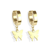 Argollas Doradas con Mariposas - Butterflies Huggies