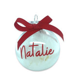 Adorno de Navidad Personalizado Relleno de Perlas