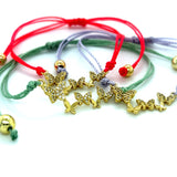 Pulsera Ajustable con Mariposas Doradas y Cristales - Butterflies Bracelet