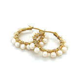 Pearls Hoop Medium Earrings