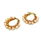 Pearls Hoop Small Earrings