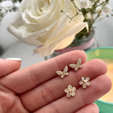 Pantallas Dormilonas en Forma de Mariposa o Flor - Dainty Spring Studs