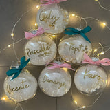 Feathers & Pearls Christmas Ornaments
