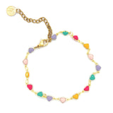 Pulsera Ajustable de Corazones Multicolores - Amores Bracelet