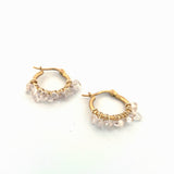 Ethereal Earrings - Argollas Alambradas con Chips Transparentes