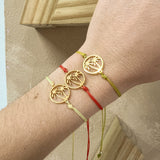 Pulsera Ajustable con Charm de Palmas - Tropicalia Bracelet