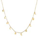 Cadena con Lunas y Estrellas - Constelación Chain