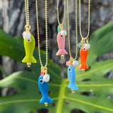 Cadena con Peces Coloridos - Rainbow Fishes Chain