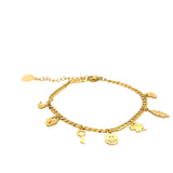 Pulsera de Cadena Ajustable con Múltiples Charms - Wishes Bracelet