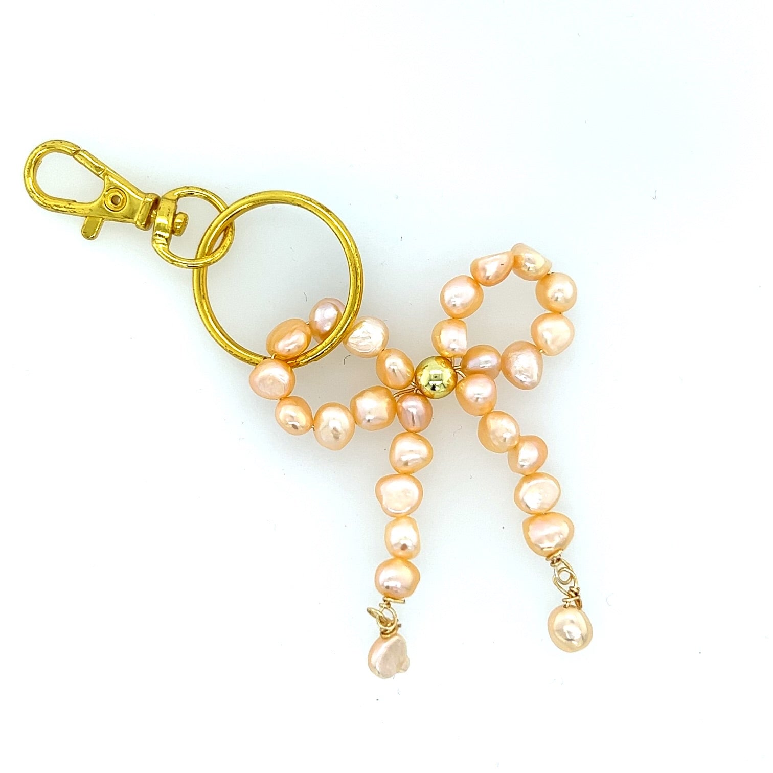 Llavero de Lazo con Perlas - Coquette Keychain