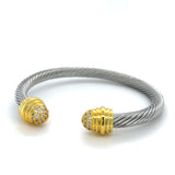 Brazalete Ajustable Trenzado con Detalles Dorados - Mr. D Golden Cuff Bracelet