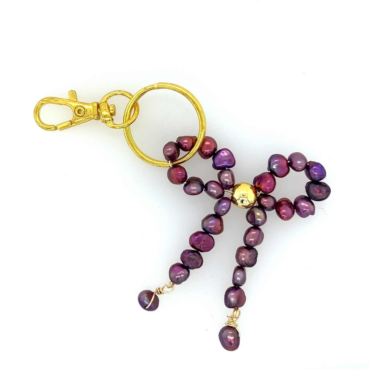 Llavero de Lazo con Perlas - Coquette Keychain