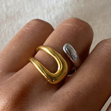 Sortija Ajustable con Diseño Abstracto  - Cometa Ring