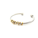Brazalete Trenzado con Anillas Doradas - Mr. D Wrapped Bracelet