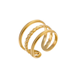 Sortija Ajustable con Triple Diseño - Diana Ring