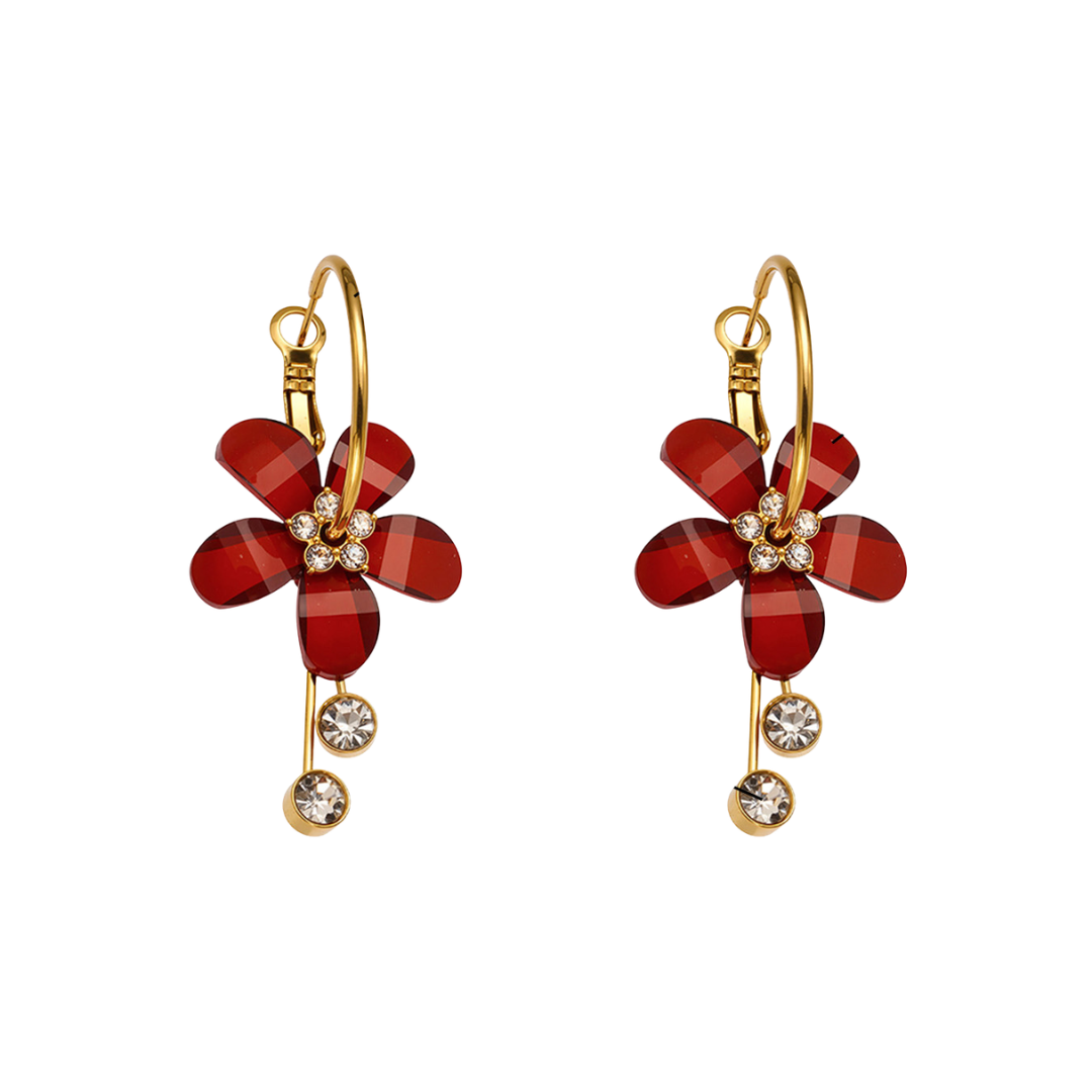 Daisy Hoop Earrings